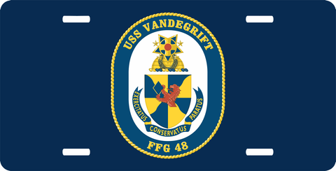 Navy USS Vandegrift FFG-48 License Plate