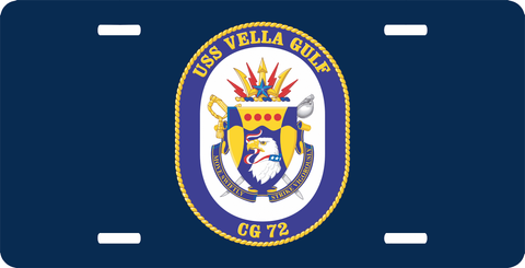 Navy USS Vella Gulf CG-72 License Plate
