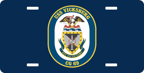 Navy USS Vicksburg CG-69 License Plate