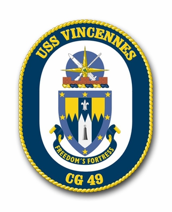 Navy USS Vincennes CG-49 Vinyl Transfer Decal