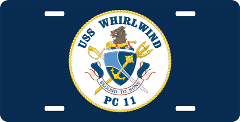 Navy USS Whirlwind PC-11 License Plate