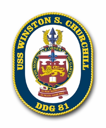 Navy USS Winston S. Churchill DDG-81 Vinyl Transfer Decal