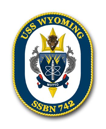 Navy USS Wyoming SSBN-742 Vinyl Transfer Decal