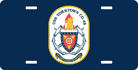 Navy USS Yorktown CG-48 License Plate