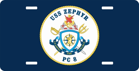 Navy USS Zephyr PC-8 License Plate