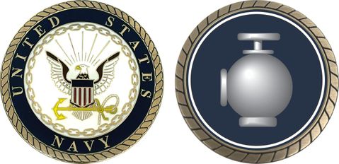 Navy Utilities Man Challenge Coin