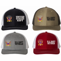 Navy Veteran Split Caps Thumbnail Illustration