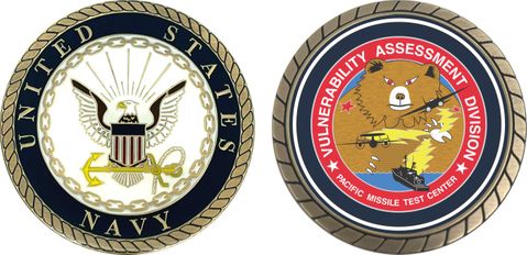 Navy Vulnerability Assessment Division Point Mugu Challenge Coin