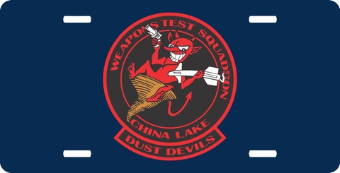 Navy Weapons Test Squadron China Lake License Plate