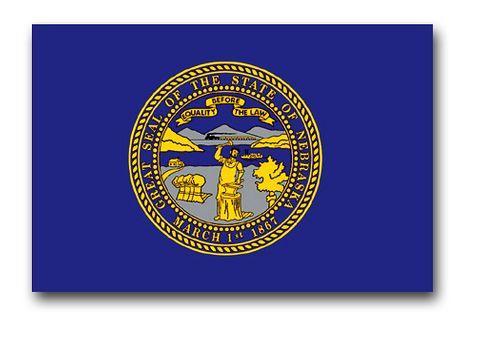 NEBRASKA   3 x  5 NYLON  STATE  FLAG