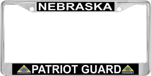 Nebraska Patriot Guard Automobile License Plate Frame