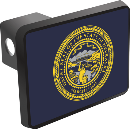 Nebraska State Flag Hitch Cover
