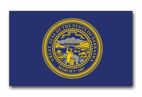Nebraska State Flag Vinyl Transfer Decal