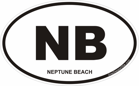 Neptune Beach Florida Oval Decal