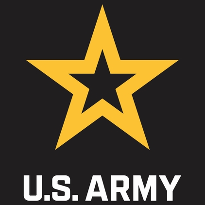 Army Star Logo with Black Background Vinyl Transfer Decal