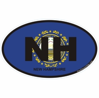 New Hampshire Oval Decals Thumbnail Illustration