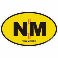 New Mexico Oval Decals Stickers Thumbnail Illustration