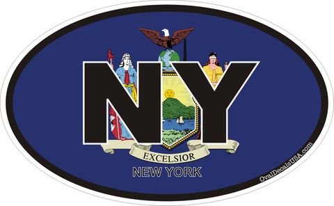 New York State Oval Sticker