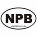 Newport Beach California Oval Decal