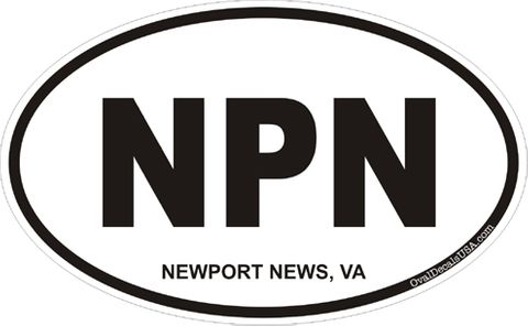 Newport News Virginia Oval Decal
