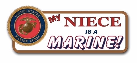 Niece Is a Marine Bumper Sticker