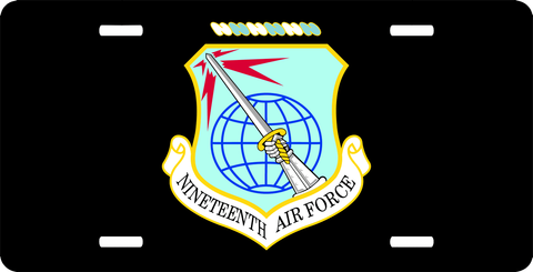 Nineteenth Air Force License Plate