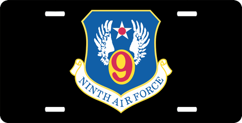 Ninth Air Force License Plate