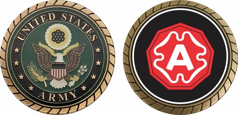 Ninth U.S. Army Patch Challenge Coin