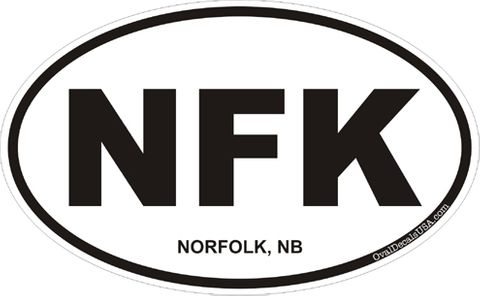 Norfolk Nebraska Oval Decal