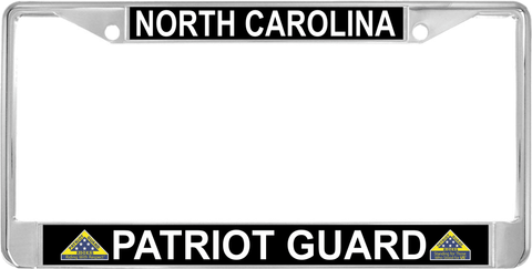 North Carolina Patriot Guard Automobile License Plate Frame