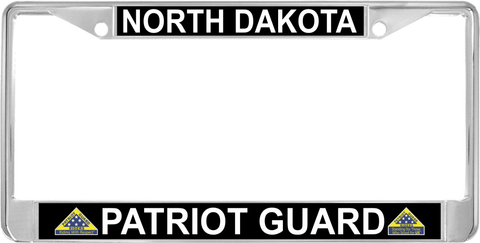 North Dakota Patriot Guard Automobile License Plate Frame