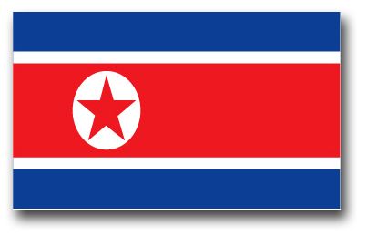 North Korea Flag Vinyl Transfer Decal