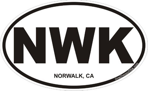 Norwalk California Oval Decal