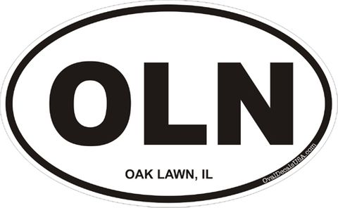Oak Lawn Illinois Oval Decal