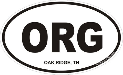 Oak Ridge Tennessee Oval Decal