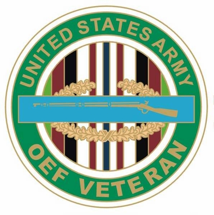 OEF Veteran CIB 1 1/8" Lapel Pin