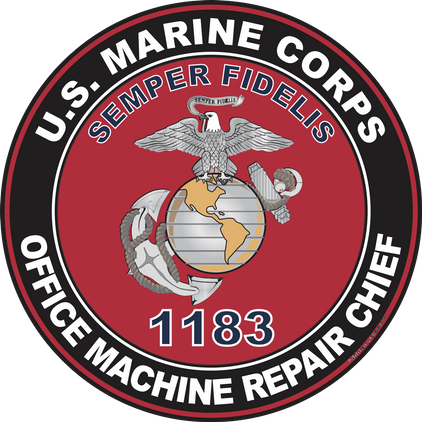 U.S.M.C. MOS 1183 Office Machine Repair Chief Decal
