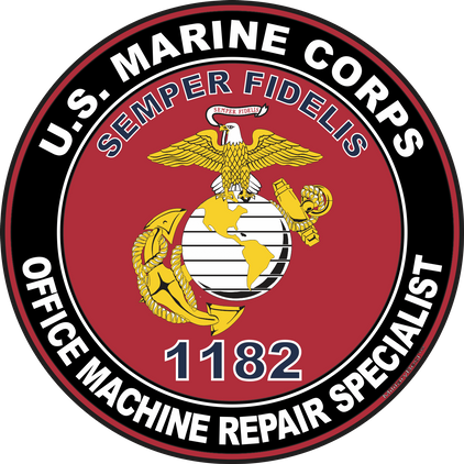 U.S.M.C. MOS 1182 Office Machine Repair Specialist Decal