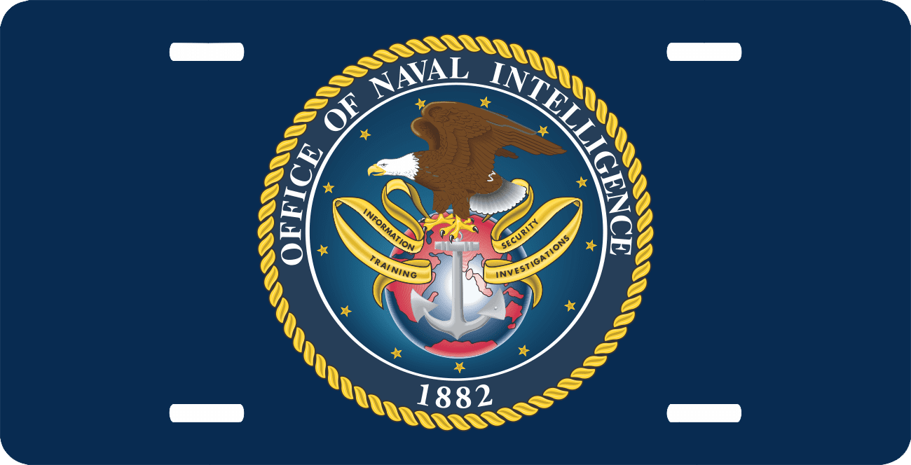Office Of Naval Intelligence License Plate