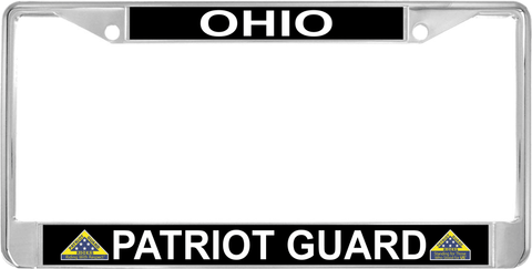 Ohio Patriot Guard Automobile License Plate Frame