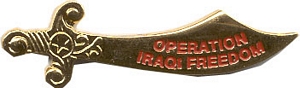 OIF Sword Lapel Pin