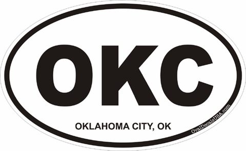 Oklahoma City Oklahoma Oval Decal