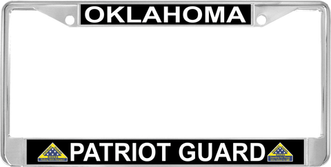 Oklahoma Patriot Guard Automobile License Plate Frame