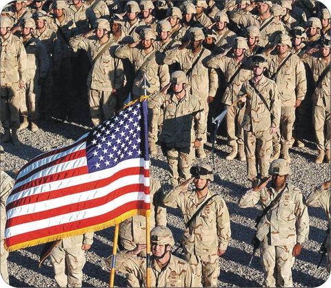 Old Glory Flies Over Iraq Mouse Pad