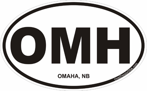 Omaha Nebraska Oval Decal
