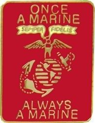 Once A Marine Lapel Pin