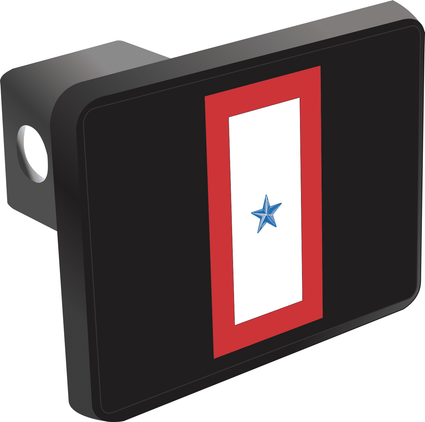 One Blue Star Flag Trailer Hitch Cover