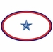 One Blue Star Service Banner Oval Decal