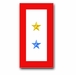 'ONE GOLD AND ONE BLUE STAR' SERVICE FLAG VINYL TRANSFER DECAL