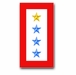 'ONE GOLD AND THREE BLUE STAR' SERVICE FLAG VINYL TRANSFER DECAL